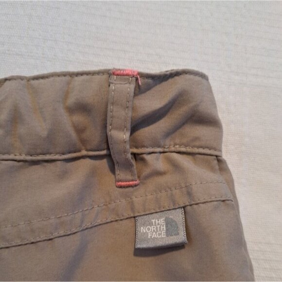 North Face girl's size Small or 7/8 Tan shorts, adjustable waist, VGUC - Picture 3 of 7